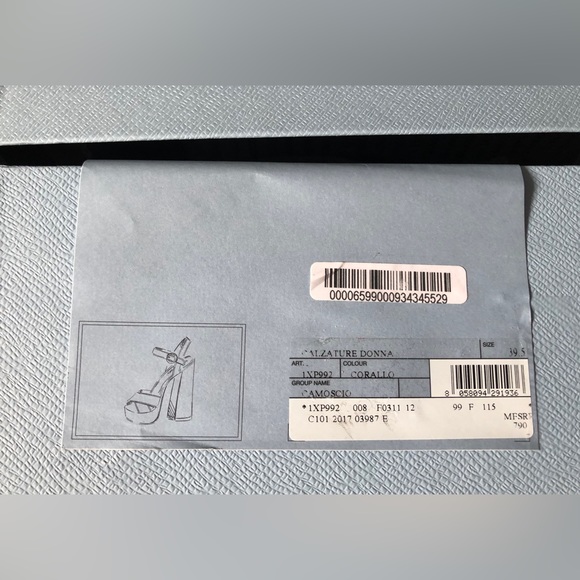 PRADA-AUTHENTIC (NWT/Box)-Women's Tangerine Platform Strappy Sandals - Picture 7 of 14